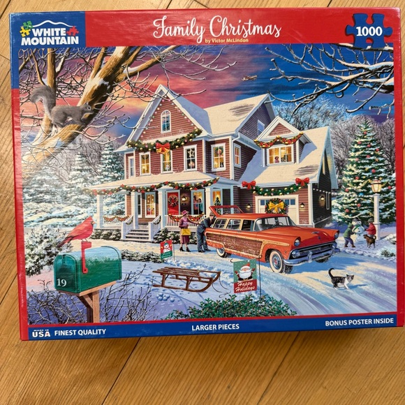 White Mountain Other - WHITE MOUNTAIN 1000pc Family Christmas jigsaw puzzle